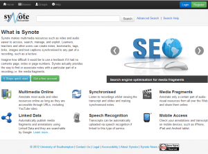 Synote Researcher website