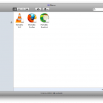 The Mac pendrive Menu folder displaying as icons. Only the applications themselves are shown.
